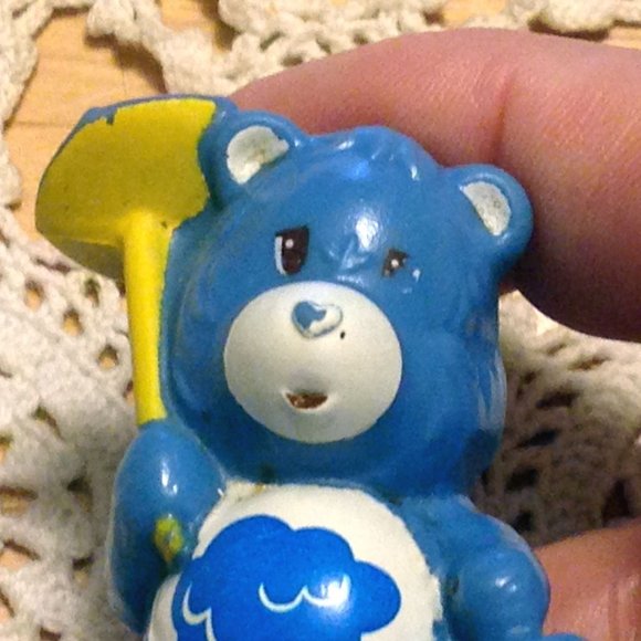 Vintage Care Bears Grumpy Bear with umbrella, pvc miniature - Picture 6 of 6